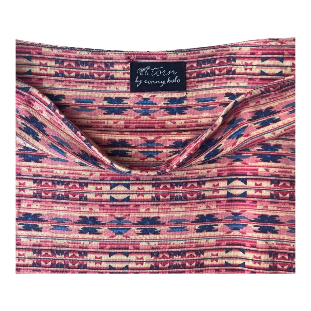 Torn By Ronny Kobo | Geometric Aztec Pint Mini Skirt‎ | Medium - Picture 2 of 7
